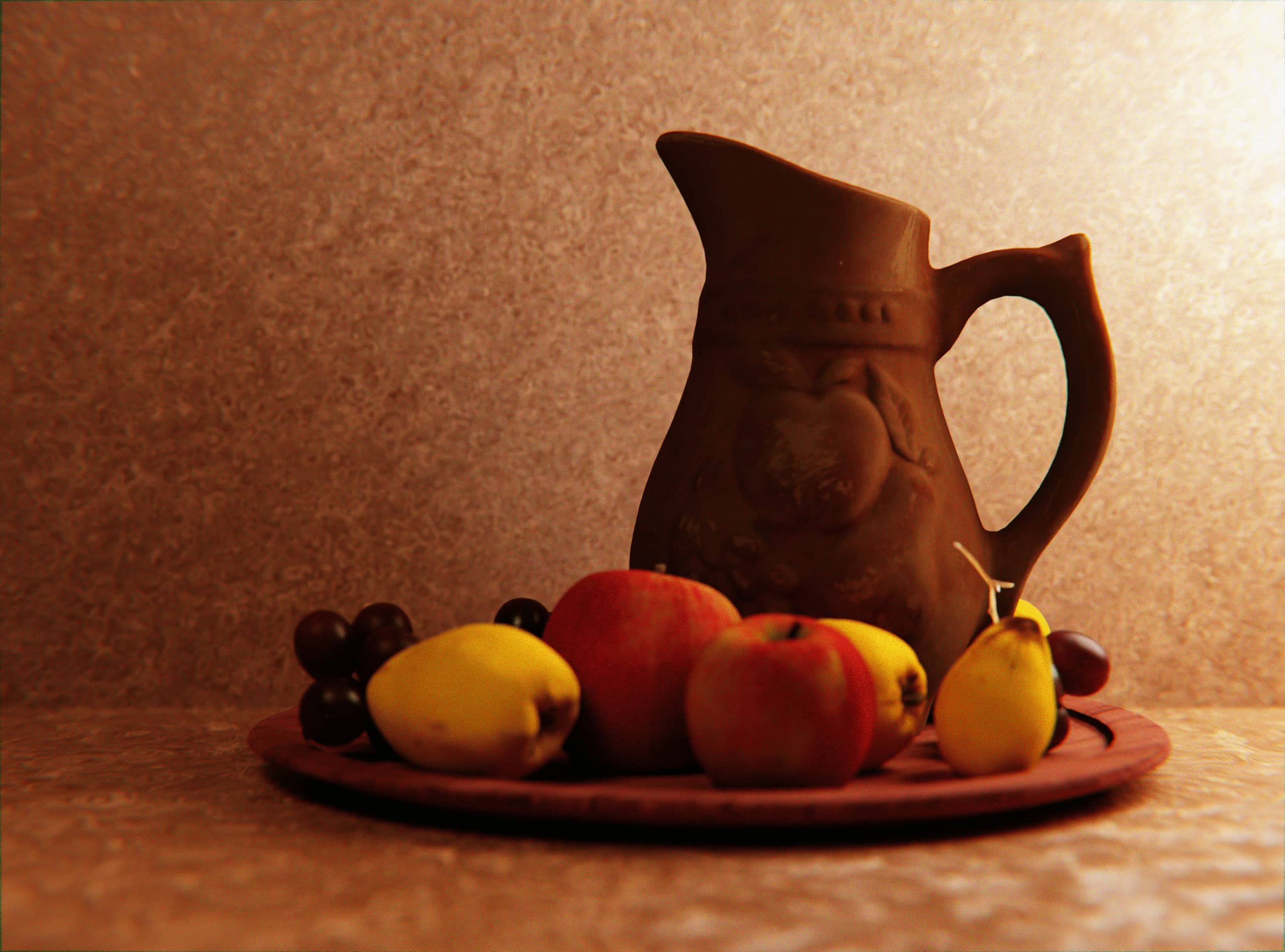 Apples, Quince, and Grapes
